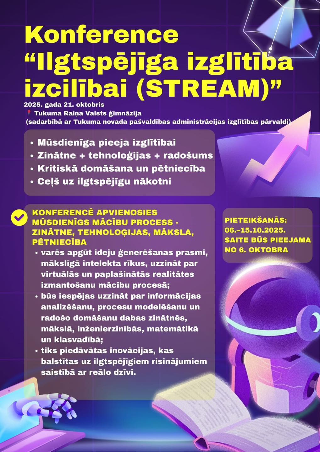 Konference “Ilgtspējīga izglītība izcilībai (STREAM)”