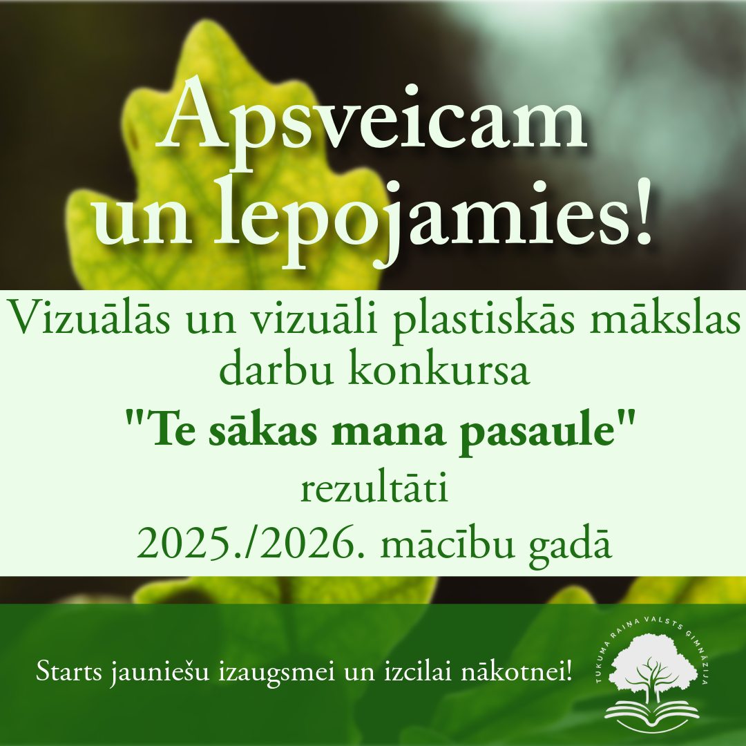 Vizuālās mākslas konkursa “Te sākas mana pasaule” rezultāti