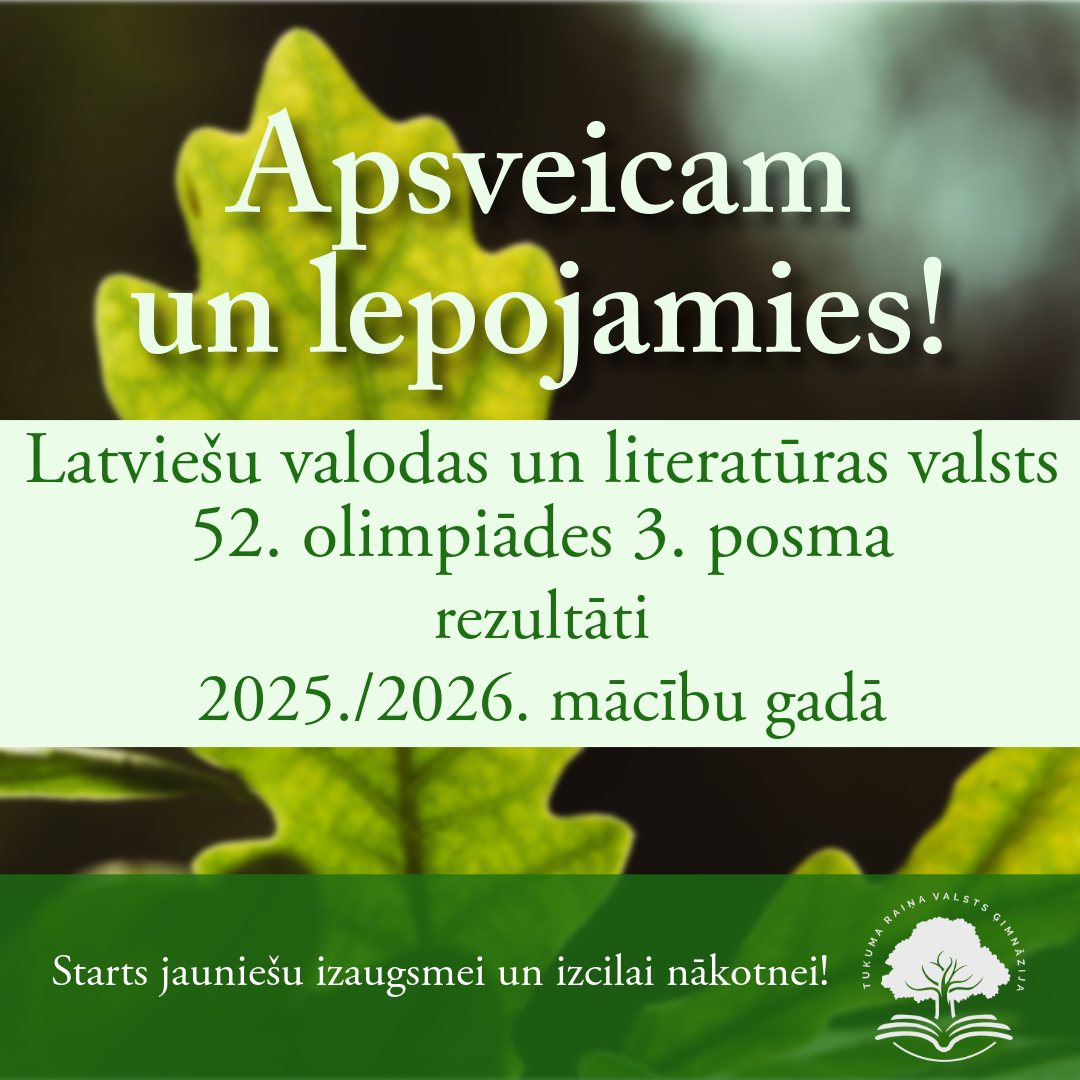 Evelīna Putāne gūst godalgotu vietu valsts latviešu valodas un literatūras olimpiādē